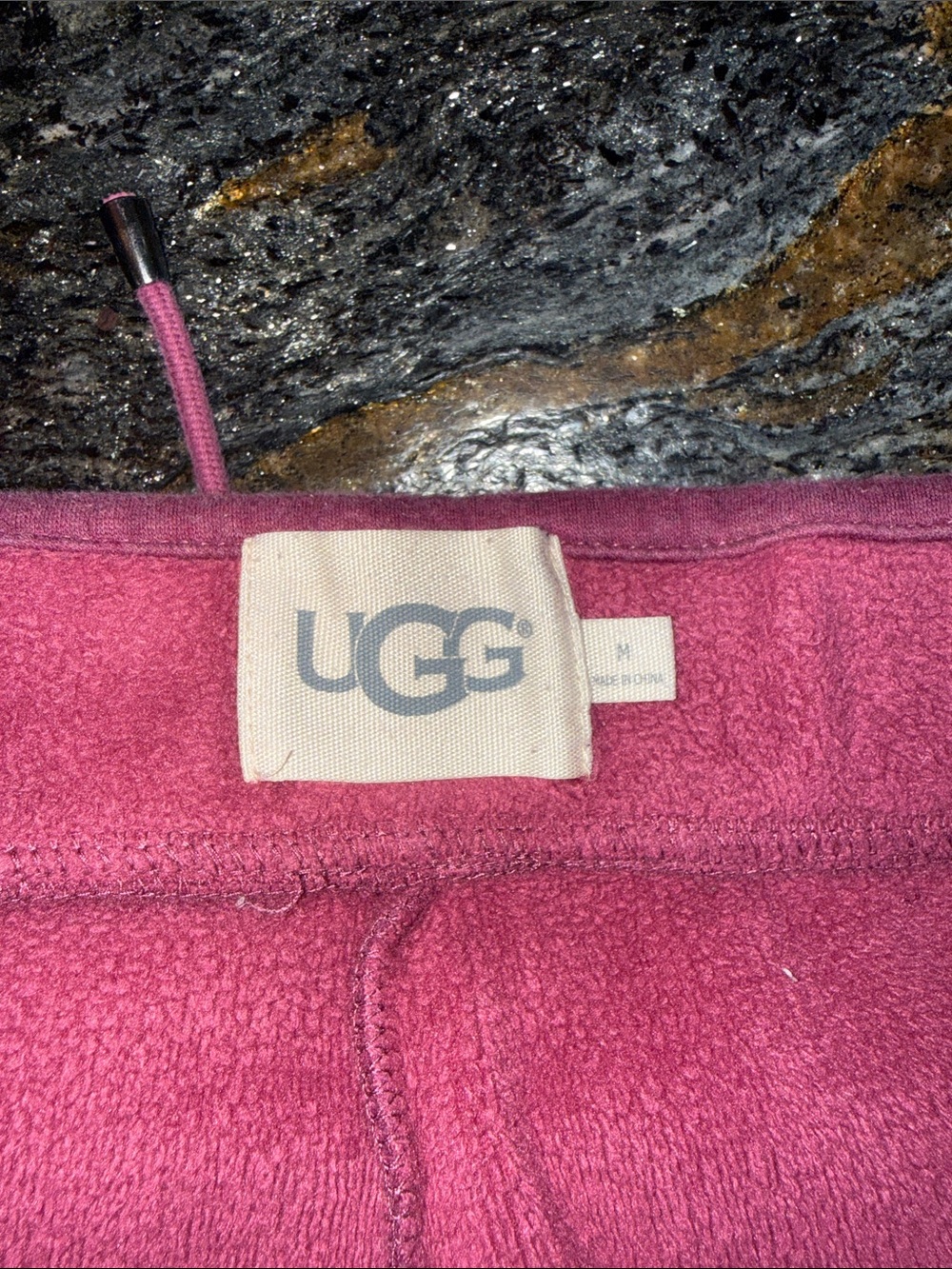 UGG Girls' Raspberry Pink Drawstring Sweatpants - Picture 4 of 4